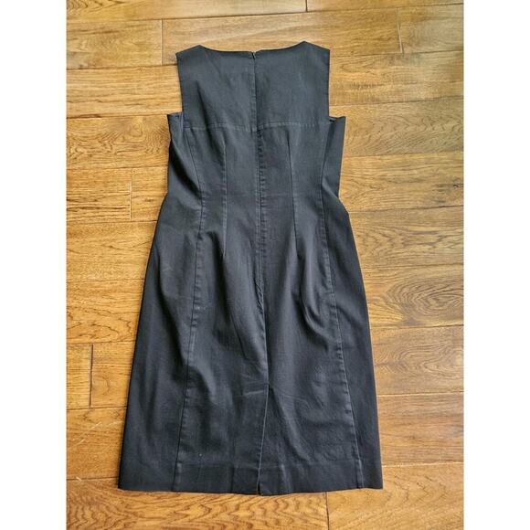 Lands' End Navy Blue Twill Sheath Dress Women's 8 Preppy Nautical Career Party - Picture 4 of 9